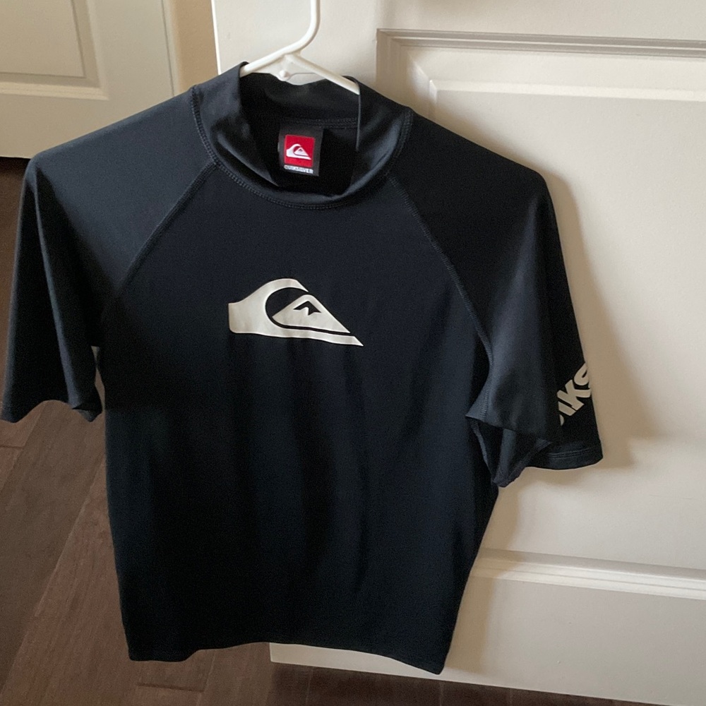 Quiksilver Navy Rash Guard with White Logo